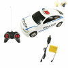 警车带USB线 遥控 1:18 4通 灯光 包电 黑轮 警察 塑料