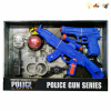 音响枪警察套装 电动 冲锋枪 灯光 声音 不分语种IC 包电 实色间喷漆 塑料