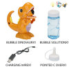 充电版恐龙泡泡机带USB,泡泡水,尖头瓶盖 橙色 灯光 音乐 包电 不分语种IC 塑料