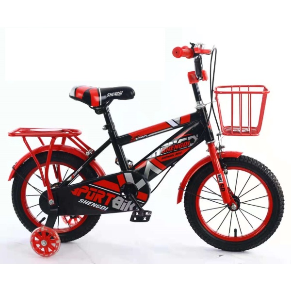 儿童14寸高碳钢车架山地车自行车闪光辅助轮 单色清装 金属