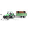 实色农夫拖木头运输车 2色 惯性 塑料