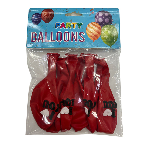6(pcs)12寸红色气球 套装 塑料