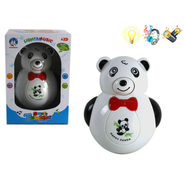 大熊猫音乐灯光不倒翁包电 灯光 声音 不分语种IC 塑料
