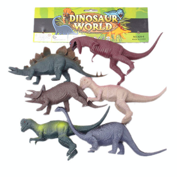 6只装6款恐龙 塑料
