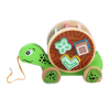 动物拖拉积木车-乌龟款 拉行 木质