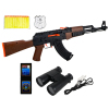 AK枪带10pcsEVA软弹,子弹链,刀,警徽,警证 软弹 冲锋枪 实色 塑料