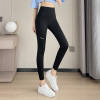 中腰右侧口袋收腹芭比裤弹力运动瑜伽裤（S、M、L、XL） 100%锦纶 女人 S-XL 长裤