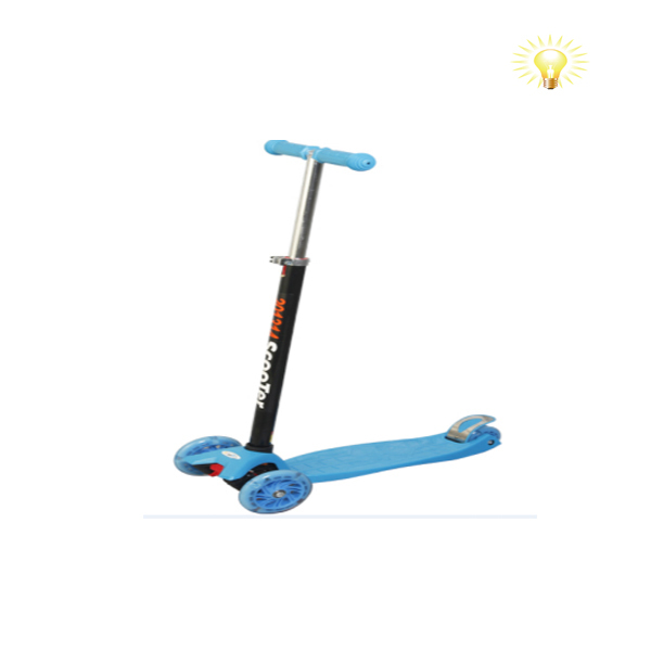 新款儿童型国产米高滑板车 轮子带灯 滑板车 三轮 包电 灯光 金属