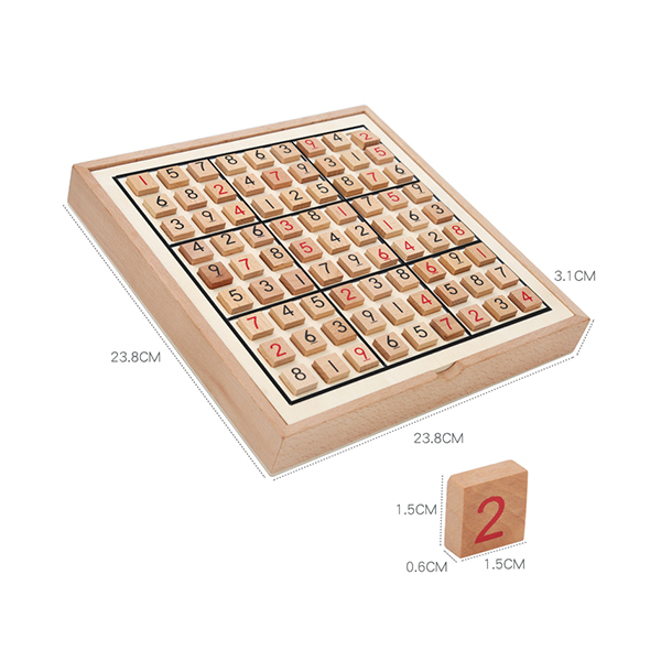 木制数独游戏盒 智力方块 木质