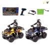 庞巴迪ATV越野摩托车带USB线 遥控 1:10 4轮 4通 灯光 包电 黑轮 塑料