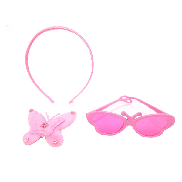蜜蜂儿童眼镜带发夹,蝴蝶头饰多色 塑料
