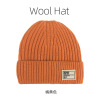 加绒贴标纯色帽 中性 56-60CM 冬帽 100%腈纶