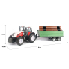 实色农夫拖木头运输车 2色 惯性 塑料
