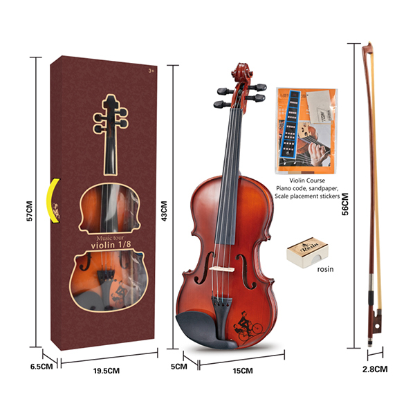 木质小提琴带配件 木质