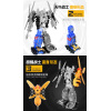 5合体昆虫回力机器人 回力 变形 塑料
