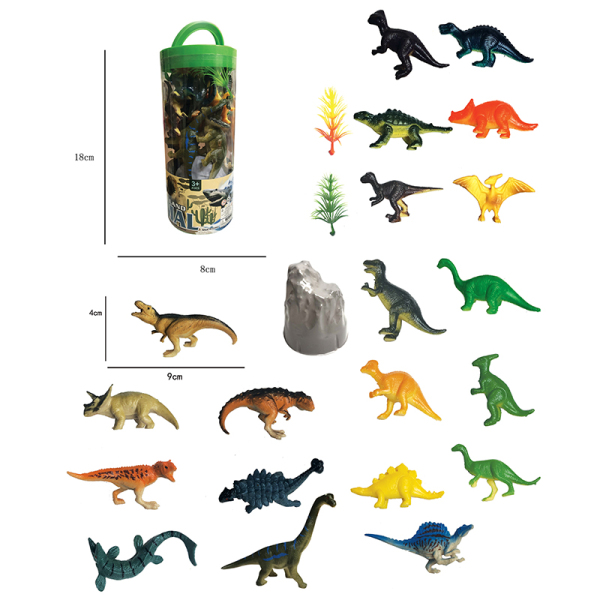 20pcs恐龙动物C套装 塑料