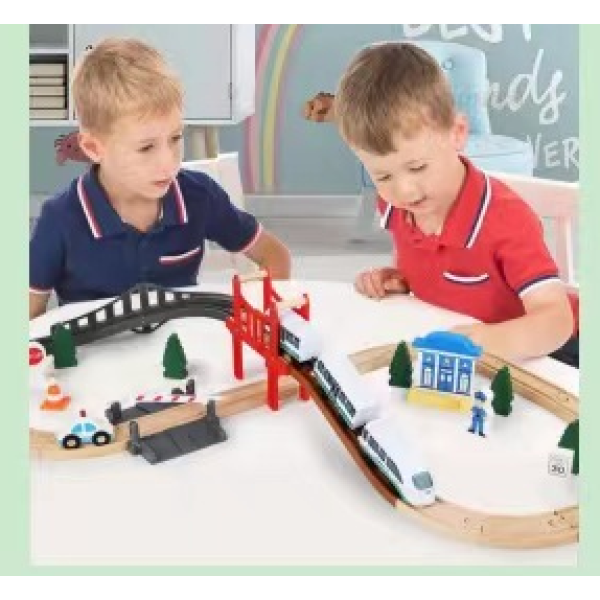 轨道车木质玩具 单色清装 木质