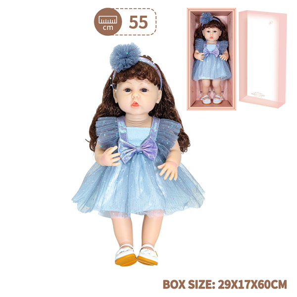 初生仿真娃娃（公主裙风格） 22寸 塑料