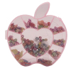 12pcs儿童DIY粉色盒磨砂珠-苹果 塑料