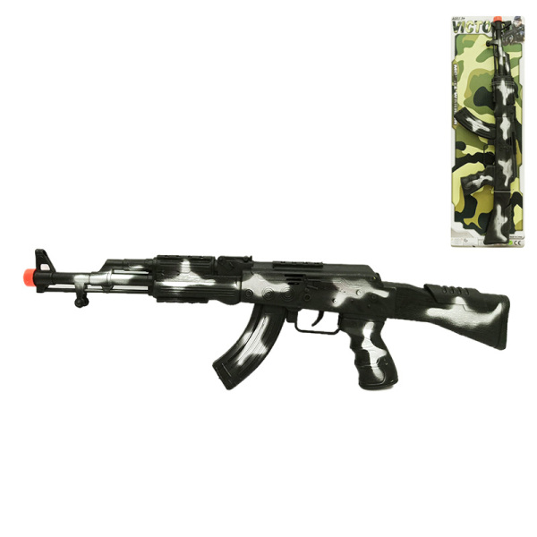 AK迷彩银火石枪 火石 冲锋枪 实色间喷漆 塑料