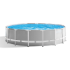 15尺圆形木纹管架水池套装地面支架游泳池 塑料