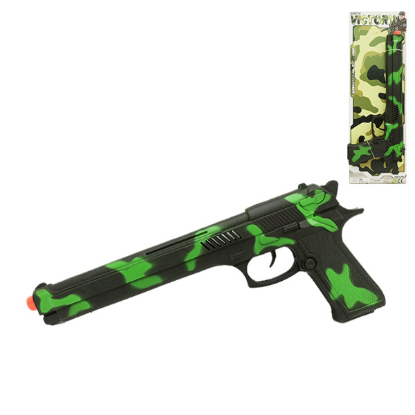 伯莱塔M92A1迷彩绿枪 火石 手枪 实色间喷漆 塑料